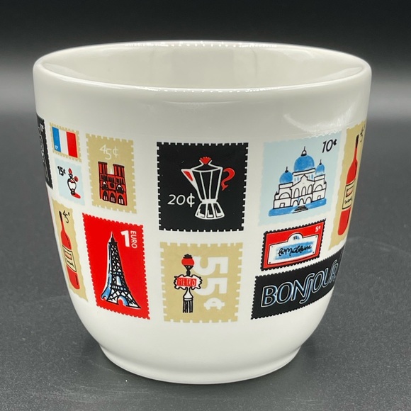 La Madeleine 2021 Collectable Poodle Stamps French Coffee Mug Tea Cup - Picture 2 of 6